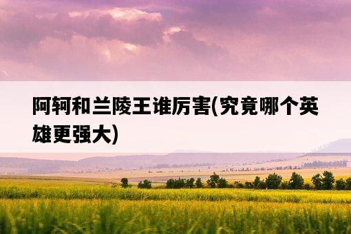 阿軻和蘭陵王誰厲害，究竟哪個英雄更強大-圖1