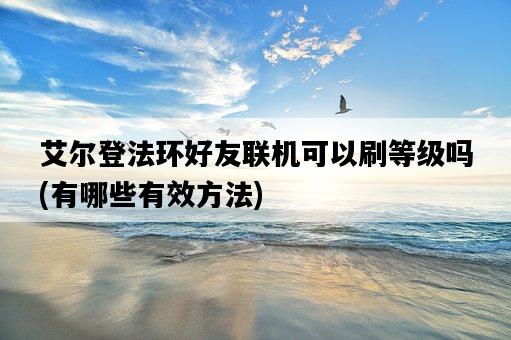 艾爾登法環好友聯機可以刷等級嗎，有哪些有效方法-圖1