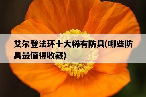艾爾登法環十大稀有防具，哪些防具最值得收藏-圖1