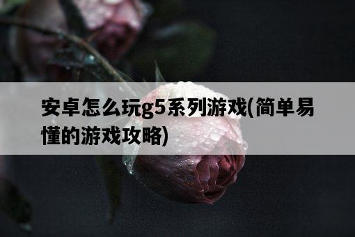 安卓怎么玩g5系列游戲，簡單易懂的游戲攻略-圖1