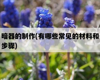 暗器的制作，有哪些常見的材料和步驟-圖1