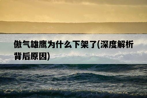 傲氣雄鷹為什么下架了，深度解析背后原因-圖1