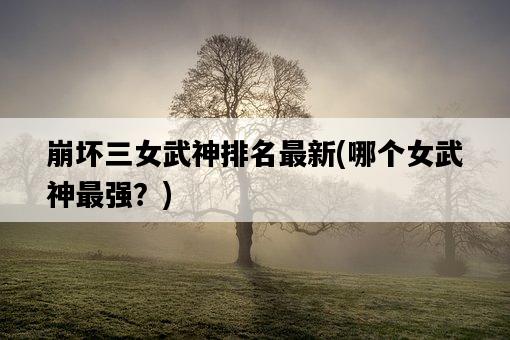 崩壞三女武神排名最新，哪個女武神最強？-圖1
