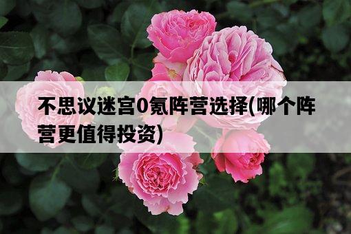 不思議迷宮0氪陣營選擇，哪個陣營更值得投資-圖1