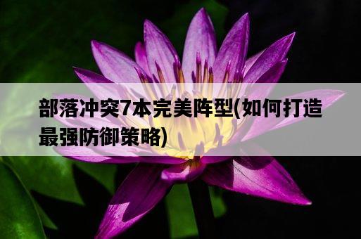 部落沖突7本完美陣型，如何打造最強防御策略-圖1