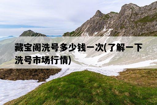 藏寶閣洗號多少錢一次，了解一下洗號市場行情-圖1