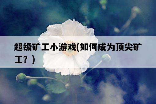 超級礦工小游戲，如何成為頂尖礦工？-圖1