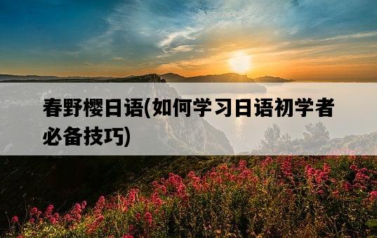 春野櫻日語，如何學習日語初學者必備技巧-圖1