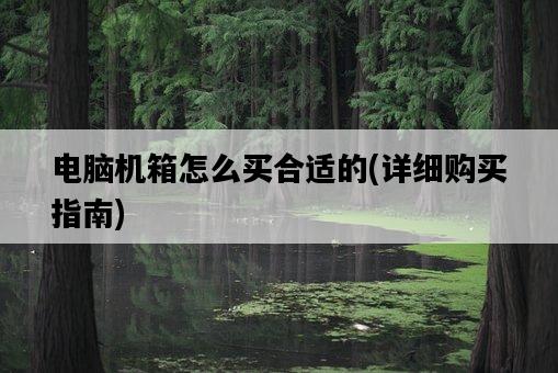 電腦機箱怎么買合適的，詳細購買指南-圖1