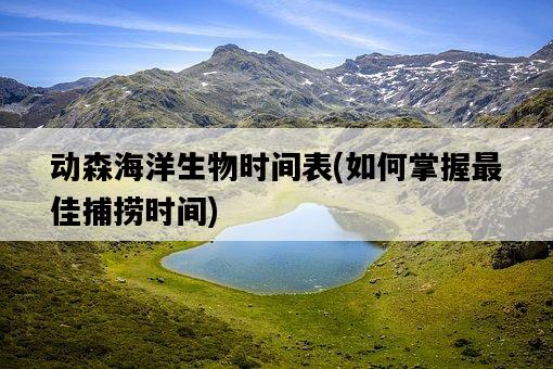 動森海洋生物時間表，如何掌握最佳捕撈時間-圖1