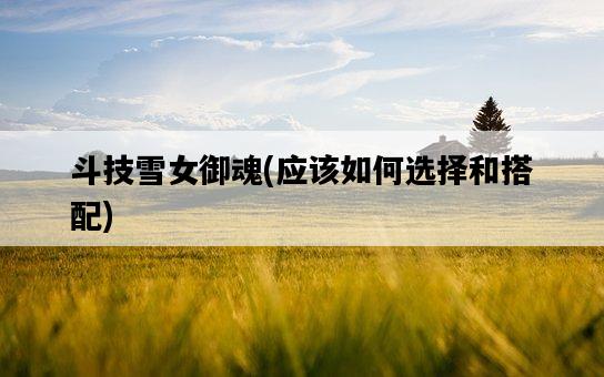 斗技雪女御魂，應該如何選擇和搭配-圖1
