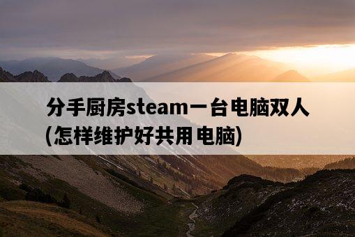 分手廚房steam一臺電腦雙人，怎樣維護好共用電腦-圖1
