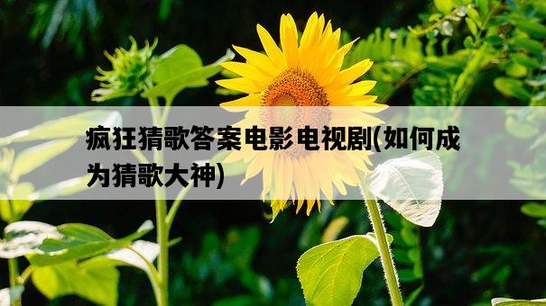 瘋狂猜歌答案電影電視劇，如何成為猜歌大神-圖1