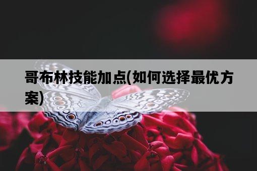 哥布林技能加點，如何選擇最優方案-圖1