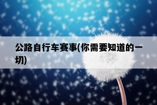 公路自行車賽事，你需要知道的一切-圖1
