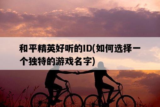 和平精英好聽的ID，如何選擇一個獨特的游戲名字-圖1