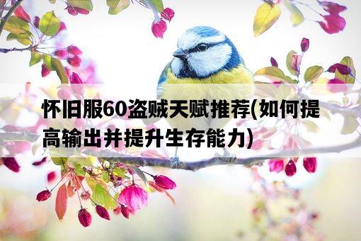 懷舊服60盜賊天賦推薦，如何提高輸出并提升生存能力-圖1