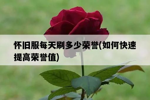 懷舊服每天刷多少榮譽，如何快速提高榮譽值-圖1