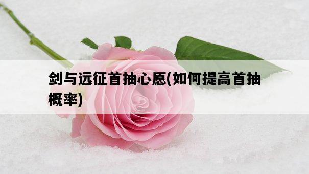 劍與遠征首抽心愿，如何提高首抽概率-圖1