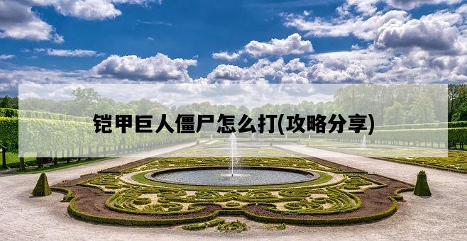 鎧甲巨人僵尸怎么打，攻略分享-圖1