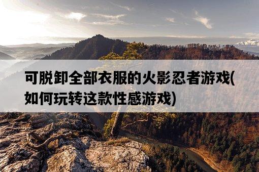 可脫卸全部衣服的火影忍者游戲，如何玩轉這款性感游戲-圖1