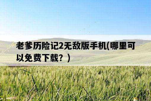 老爹歷險記2無敵版手機，哪里可以免費下載？-圖1