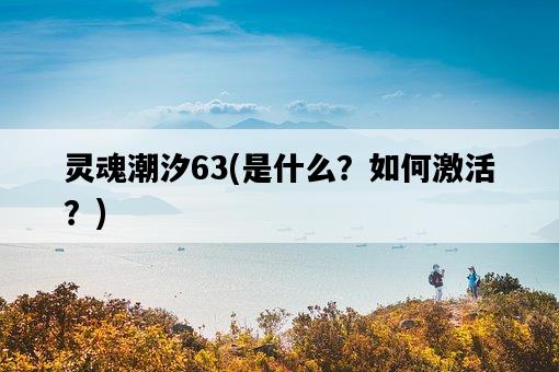 靈魂潮汐63，是什么？如何激活？-圖1