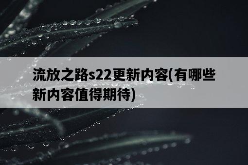 流放之路s22更新內容，有哪些新內容值得期待-圖1