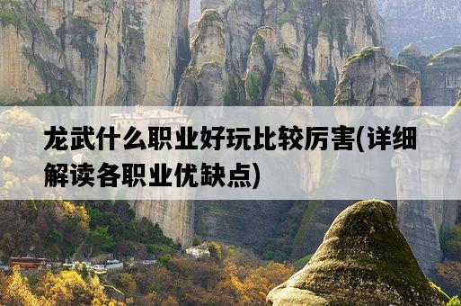 龍武什么職業好玩比較厲害，詳細解讀各職業優缺點-圖1