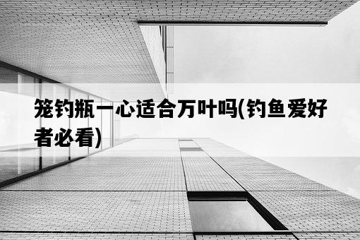 籠釣瓶一心適合萬葉嗎，釣魚愛好者必看-圖1