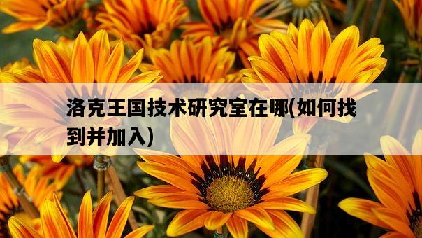 洛克王國技術研究室在哪，如何找到并加入-圖1