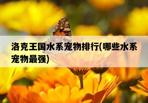 洛克王國水系寵物排行，哪些水系寵物最強-圖1