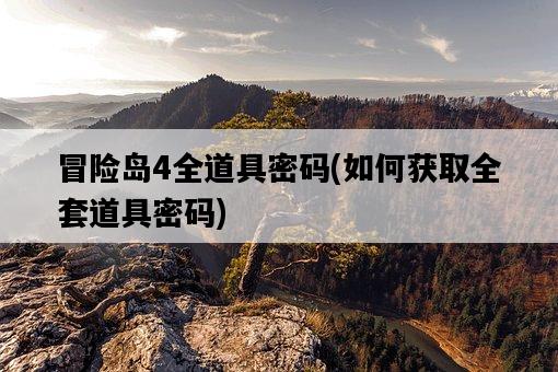 冒險島4全道具密碼，如何獲取全套道具密碼-圖1
