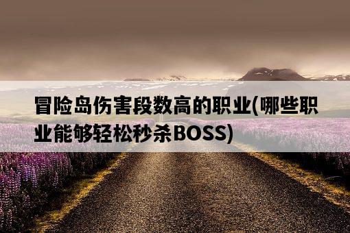 冒險島傷害段數高的職業，哪些職業能夠輕松秒殺BOSS-圖1