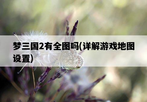 夢三國2有全圖嗎，詳解游戲地圖設置-圖1