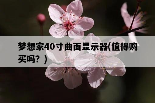 夢想家40寸曲面顯示器，值得購買嗎？-圖1