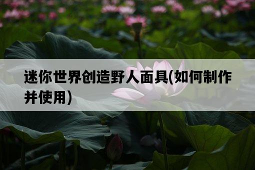 迷你世界創造野人面具，如何制作并使用-圖1