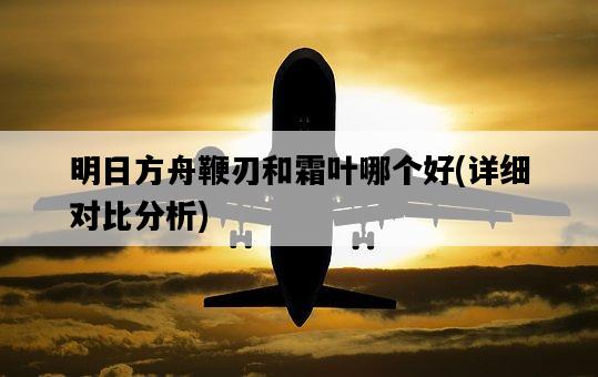 明日方舟鞭刃和霜葉哪個好，詳細對比分析-圖1