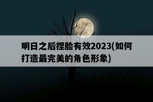 明日之后捏臉有效2023，如何打造最完美的角色形象-圖1
