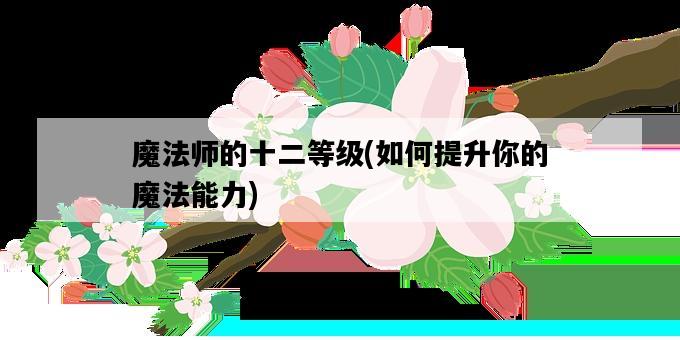 魔法師的十二等級，如何提升你的魔法能力-圖1