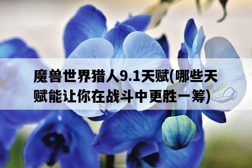 魔獸世界獵人9.1天賦，哪些天賦能讓你在戰斗中更勝一籌-圖1