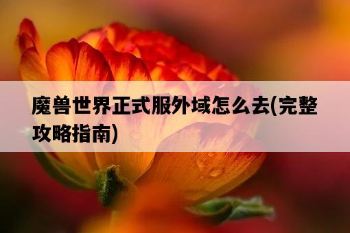 魔獸世界正式服外域怎么去，完整攻略指南-圖1