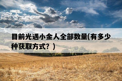 目前光遇小金人全部數量，有多少種獲取方式？-圖1