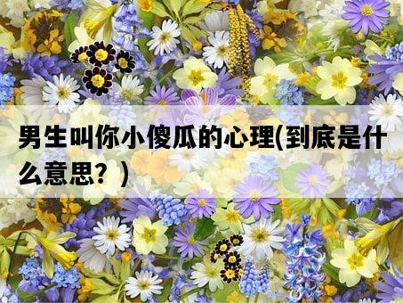 男生叫你小傻瓜的心理，到底是什么意思？-圖1