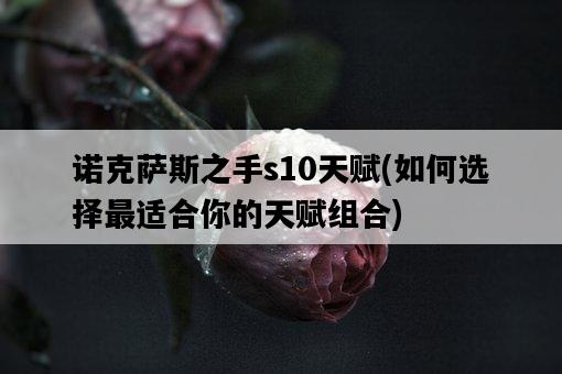 諾克薩斯之手s10天賦，如何選擇最適合你的天賦組合-圖1