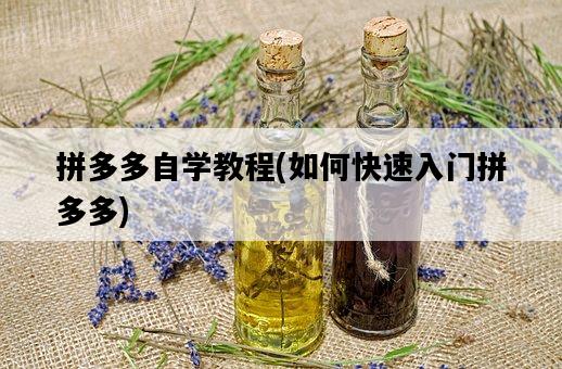 拼多多自學教程，如何快速入門拼多多-圖1
