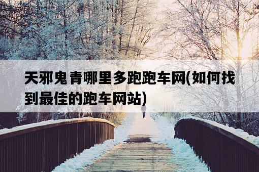 天邪鬼青哪里多跑跑車網，如何找到最佳的跑車網站-圖1