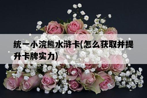 統一小浣熊水滸卡，怎么獲取并提升卡牌實力-圖1