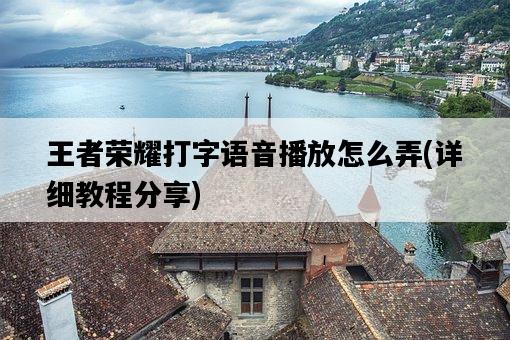 王者榮耀打字語音播放怎么弄，詳細教程分享-圖1