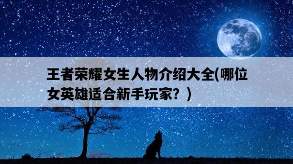 王者榮耀女生人物介紹大全，哪位女英雄適合新手玩家？-圖1